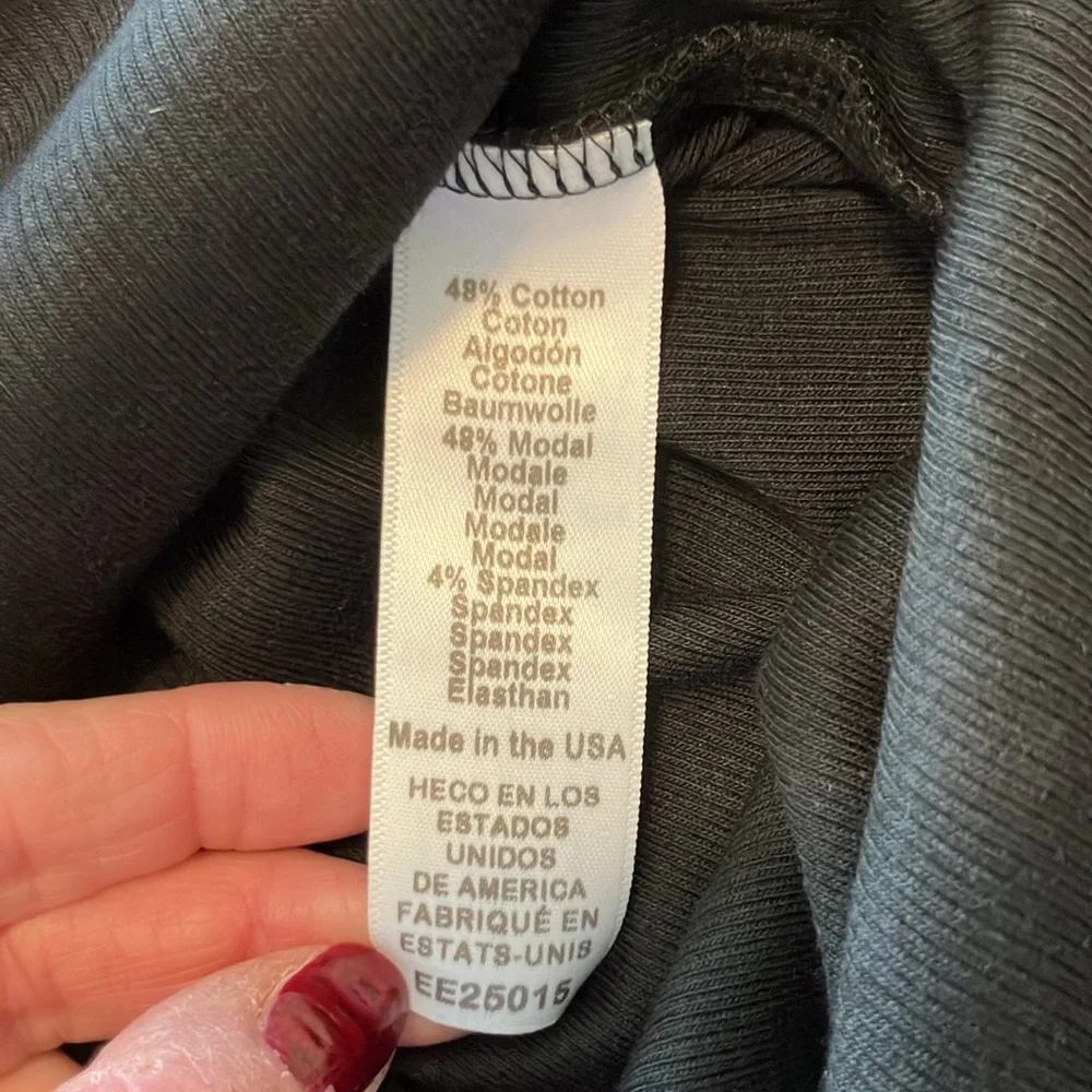 NWOT Michael Stars Black Ribbed Knit Body-Conscious Dress Sz S - Picture 6 of 6